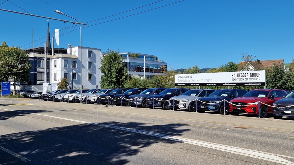 Volvo Selekt Gebrauchtwagen mit neuem Platz in St. Gallen bei der BALDEGGER GROUP