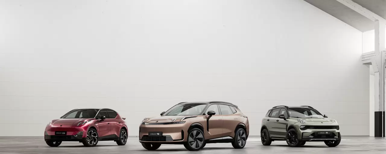 Lynk & Co 02, 08 und 01 im Showroom Wil