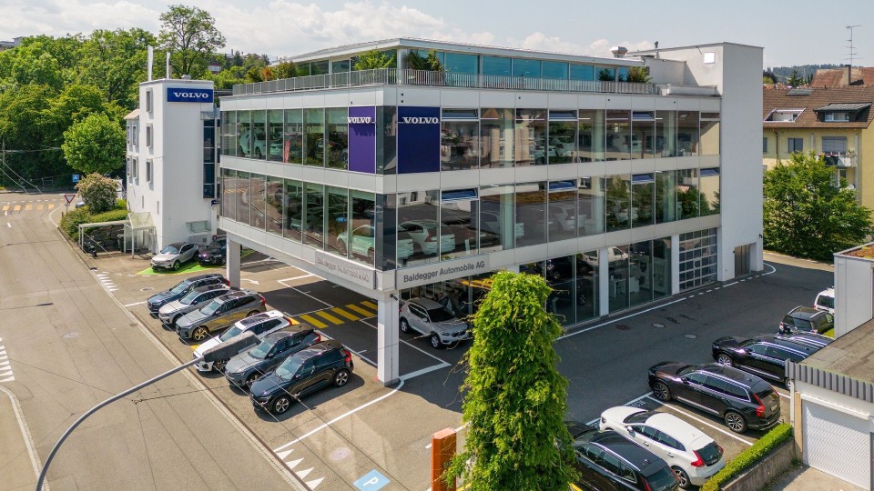 Volvo Verkauf und Werkstatt Aussenansicht Baldegger Automobile AG St. Gallen